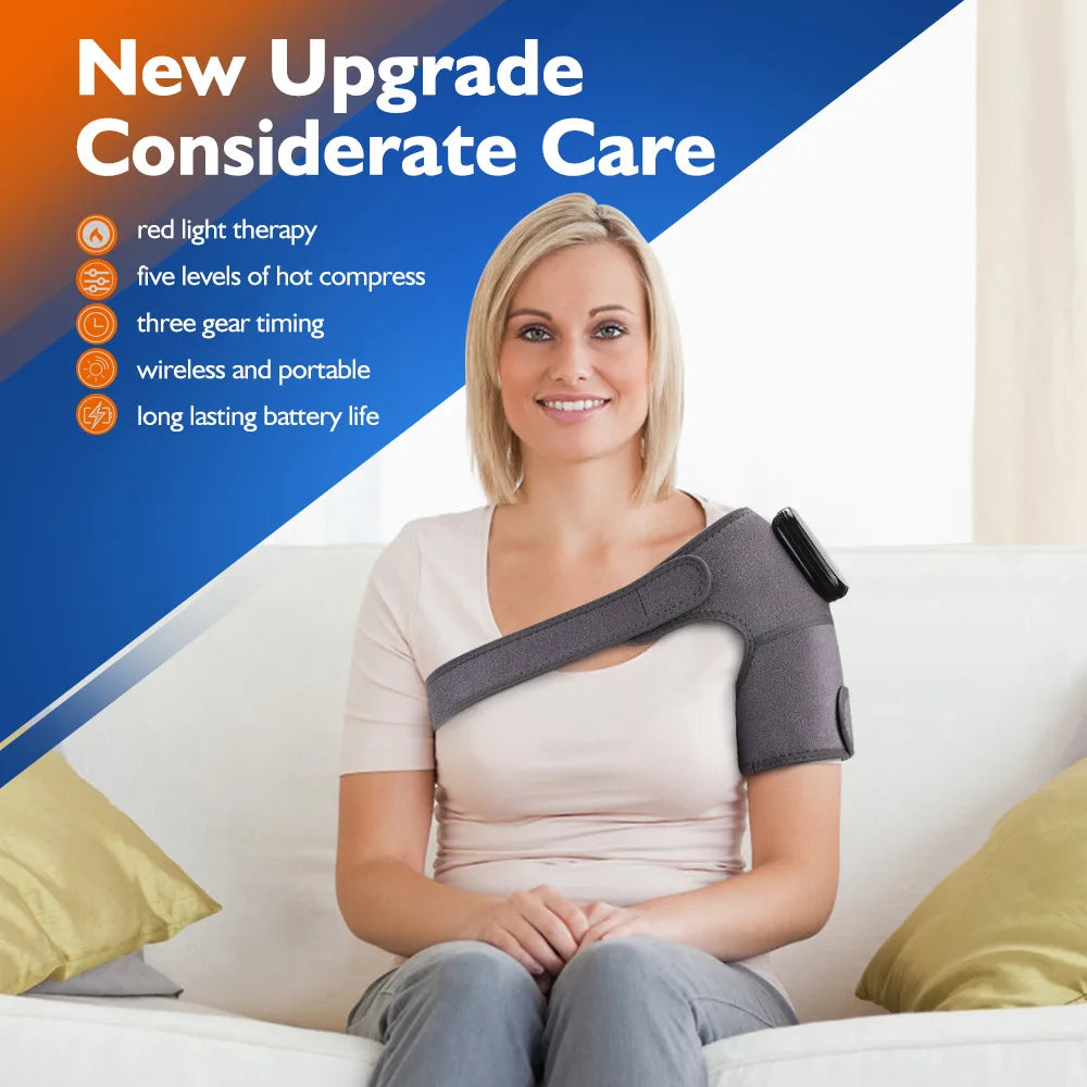 Heated Knee Wrap with Red Light Support for Everyday Comfort – Therava