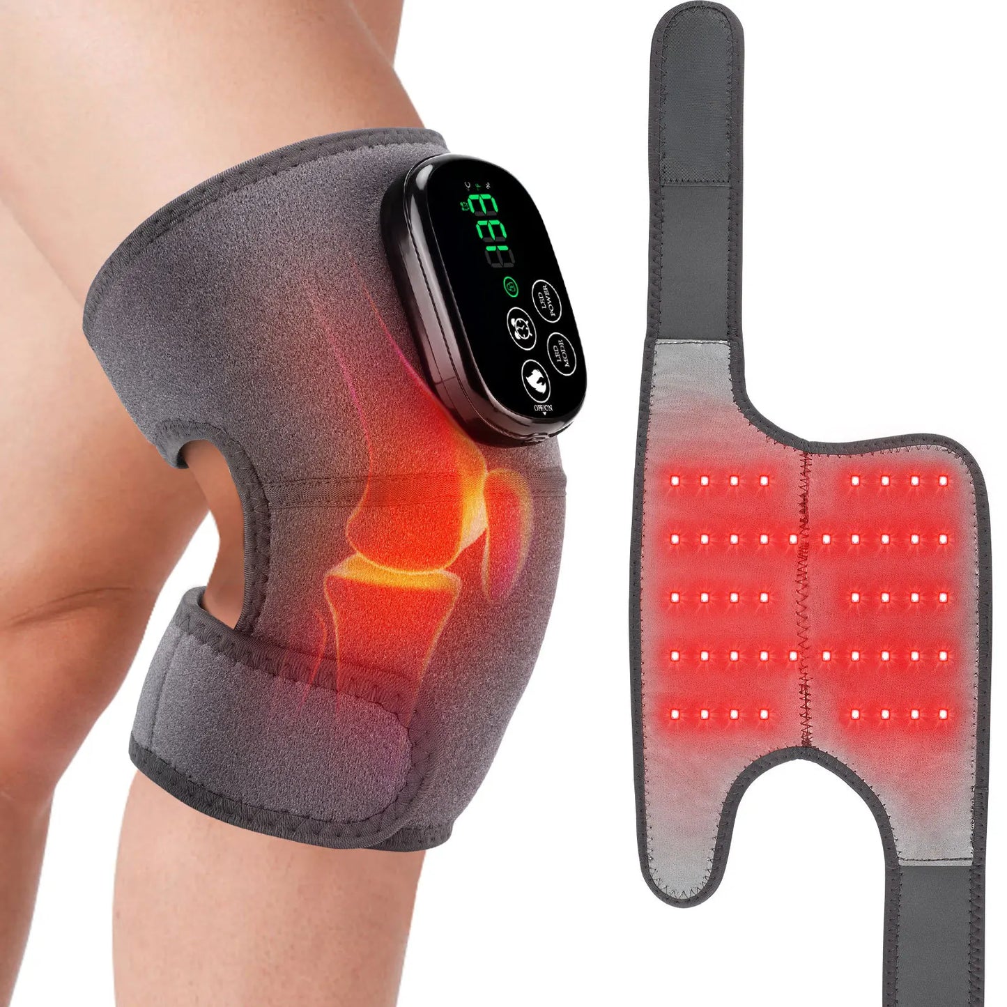 Heated Knee Wrap with Red Light Support for Everyday Comfort – Therava